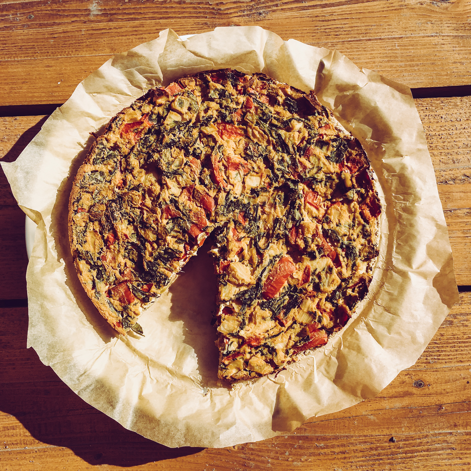 Špenátový bezlepkový tofu quiche