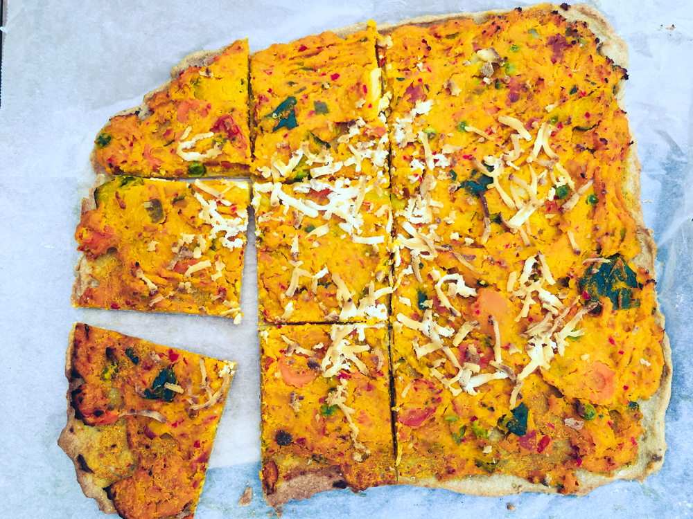 Rýchla zeleninová pizza (bez kysnutia)