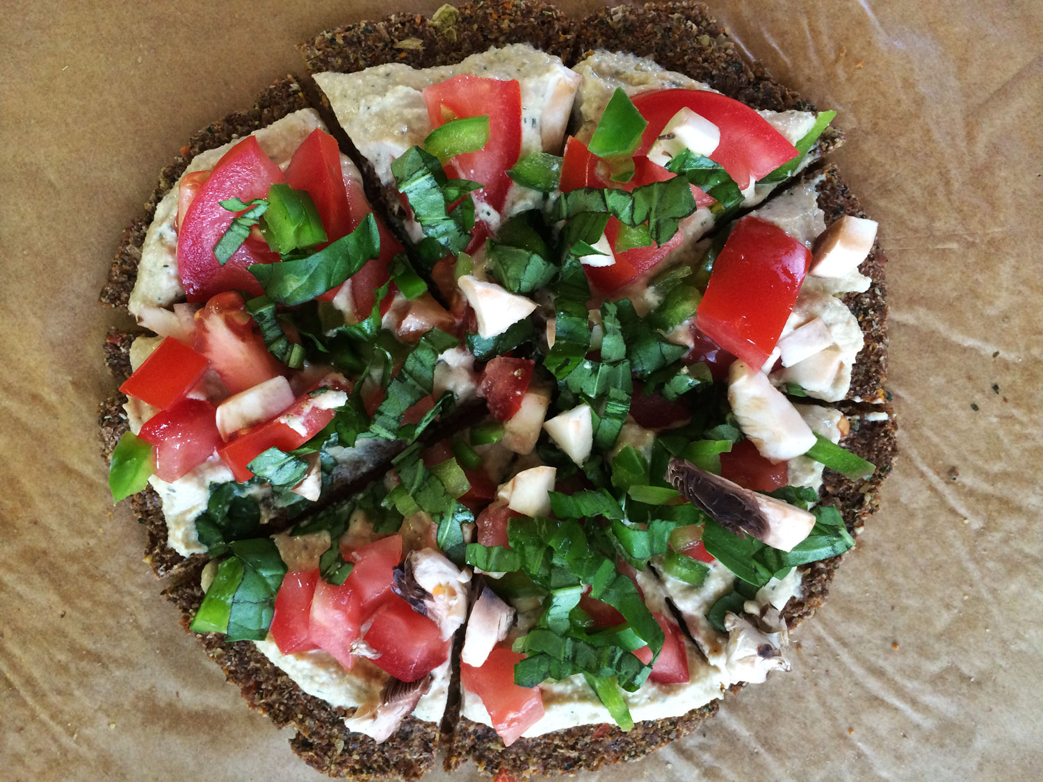 Raw vegánska pizza